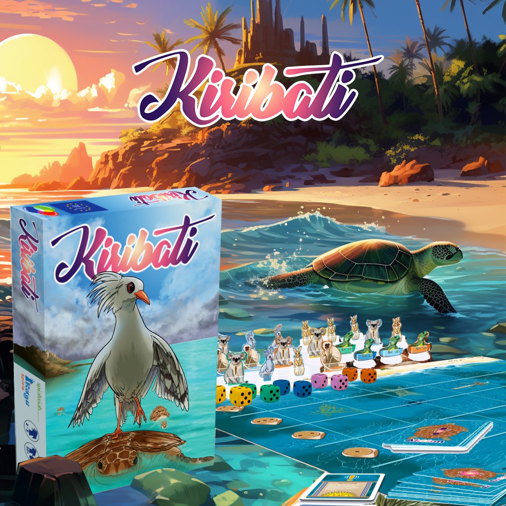 Kiribati Cover und Spielmaterial.